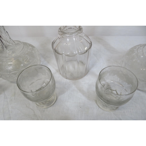 6 - Assorted lot of glassware, decanters, etc in box