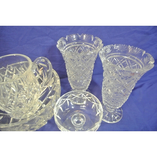 7 - Assorted lot of glassware, etc in box. Some Waterford