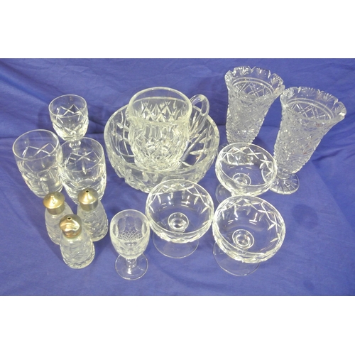 7 - Assorted lot of glassware, etc in box. Some Waterford