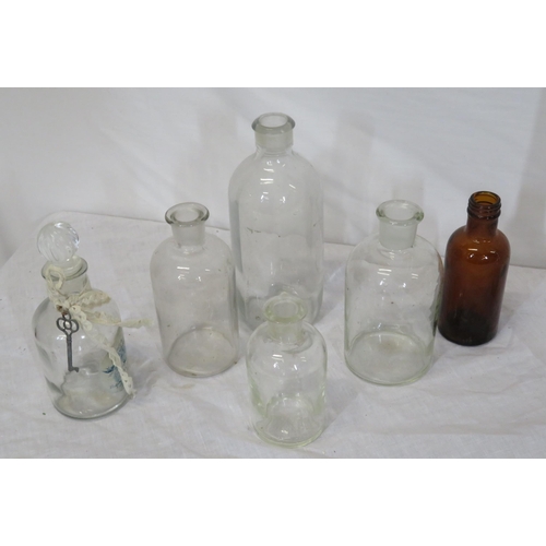 9 - Assorted lot of apothecary jars, etc in box