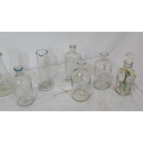 9 - Assorted lot of apothecary jars, etc in box