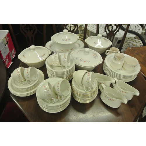 241 - Carrigaline pottery dinner service with foliate decoration.   Approx. 80 in total