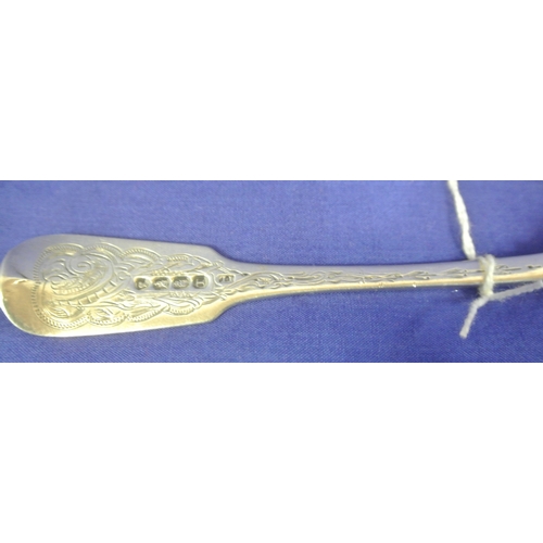 213 - Irish fish server with decorated handle, by Josiah Low, Dublin 1836, 21cm, 46g