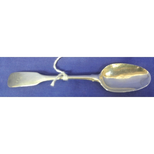 229 - Irish silver teaspoon with fiddle pattern crested handle, by Samuel Neville, Dublin 1813.16g/13.5cm