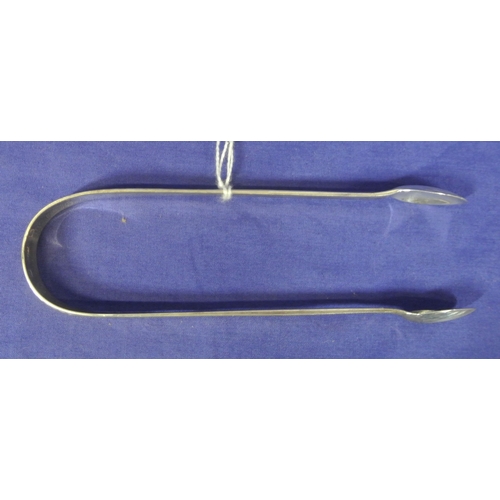 245 - Irish George III silver ice cube or sugar tongs with shell grips, by Samuel Neville, Dublin c.1800. ... 