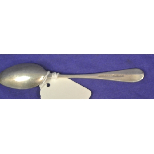 263 - Irish silver George III provincial teaspoon with crested handle, by John Toleken, Cork, c. 1770.16g ... 