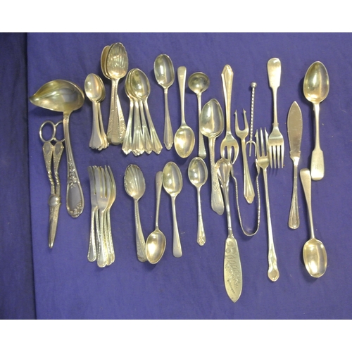 35 - Lot of silver cutlery, etc