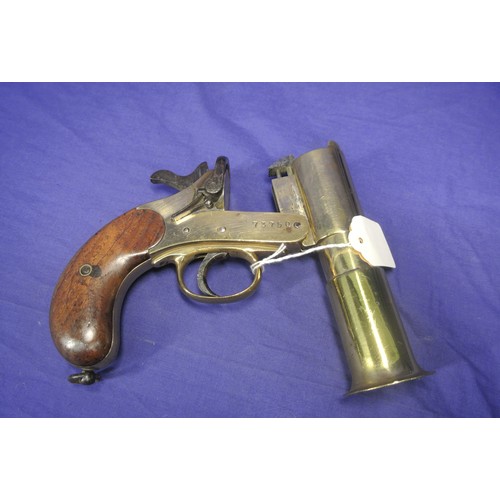 330 - Webley and Scott  WW1 Brass Flare pistol dated 1918 MKIII, 1