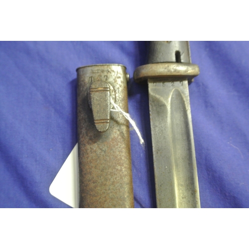 333 - Military bayonet in scabbard