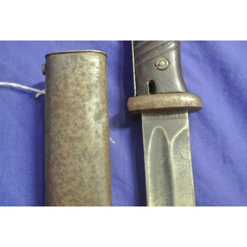 333 - Military bayonet in scabbard