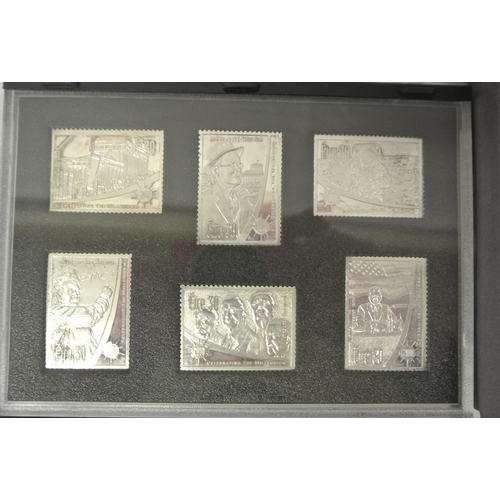 415 - Stamp Proof  Sterling Silver Millenium Stamps, Proof Collection, Hibernia Mint 2000, rare set.