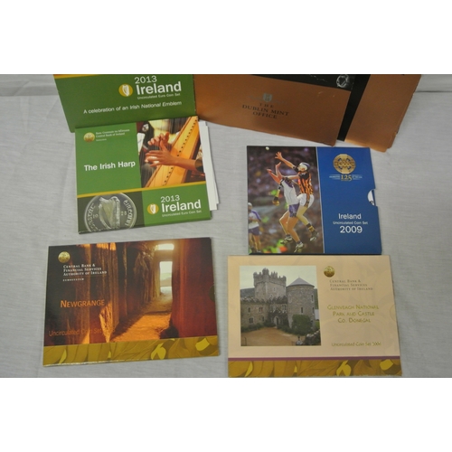 417 - Irish coins Set Central Bank of Ireland Uncirculated Coin Sets. Newgrange 2008,Glenveagh National Pa... 