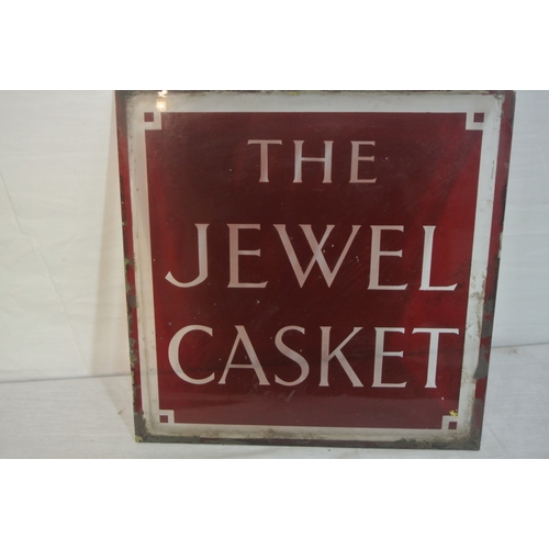 337 - 'The Jewel Casket' bakelite sign. This was a jewellers at 52 Oliver Plunkett Street, owned by Mr Jam... 