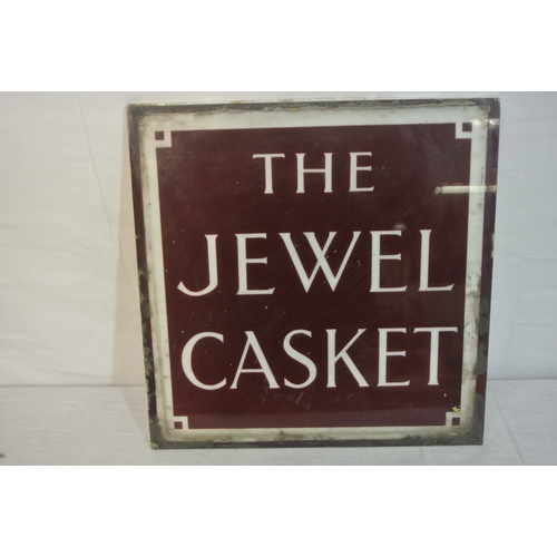 337 - 'The Jewel Casket' bakelite sign. This was a jewellers at 52 Oliver Plunkett Street, owned by Mr Jam... 