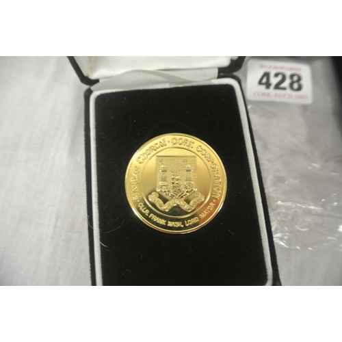 428 - Cork GAA  4  1990 Cork Corporation GAA commemorative Double All Ireland coin