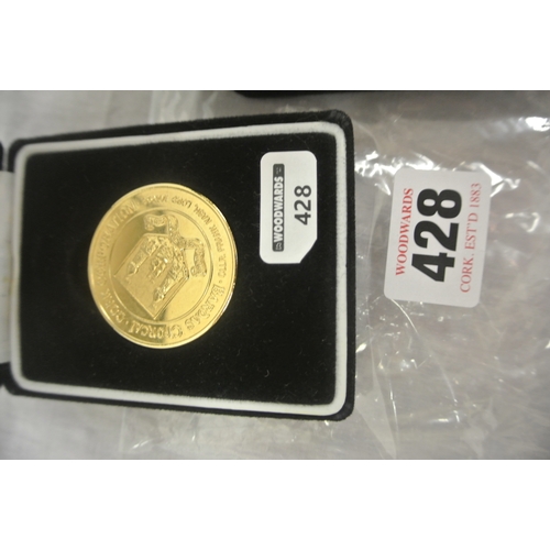 428 - Cork GAA  4  1990 Cork Corporation GAA commemorative Double All Ireland coin