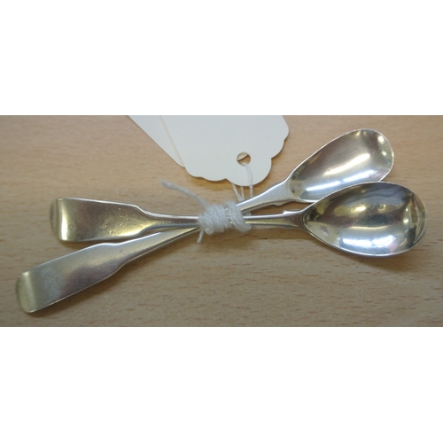 208 - Irish silver mustard spoon by John Sheils, Dublin c. 1770 and an egg spoon William Cummins 1818