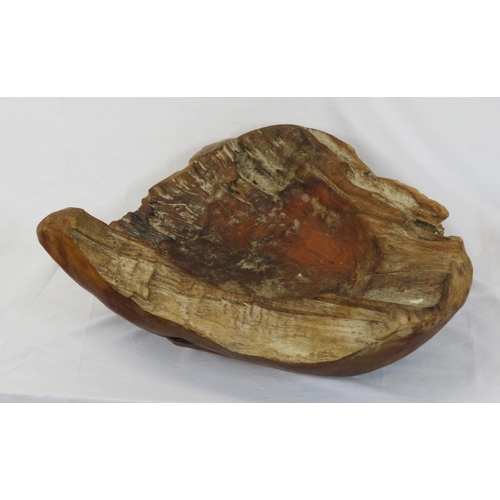 28 - Hand carved polished wooden bowl