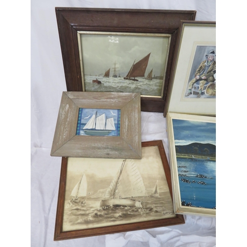 6 - Assorted lot of paintings, pictures, etc in box