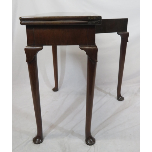 146 - Victorian mahogany tea or side table with fold-over top, gateleg supports, frieze drawer with oval b... 