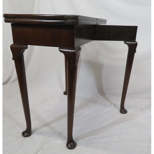 146 - Victorian mahogany tea or side table with fold-over top, gateleg supports, frieze drawer with oval b... 