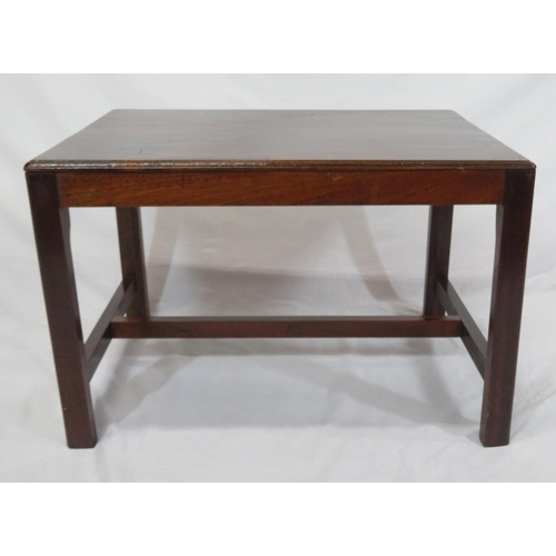 64 - Edwardian mahogany coffee table with oblong stretchers