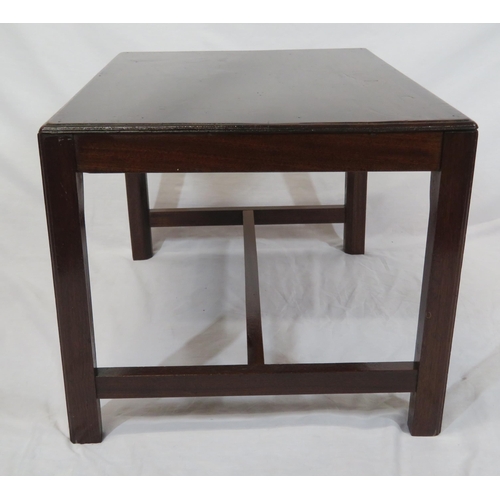 64 - Edwardian mahogany coffee table with oblong stretchers