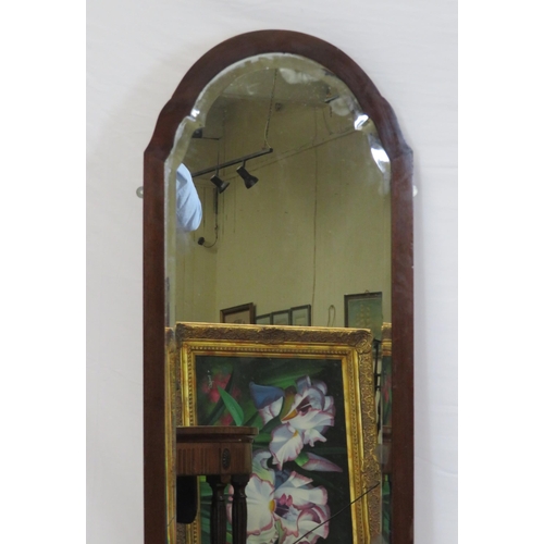 8 - Edwardian style domed bevelled glass oblong wall mirror