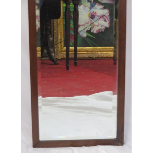 8 - Edwardian style domed bevelled glass oblong wall mirror