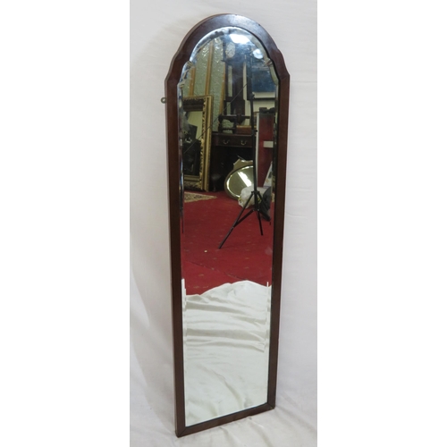 8 - Edwardian style domed bevelled glass oblong wall mirror