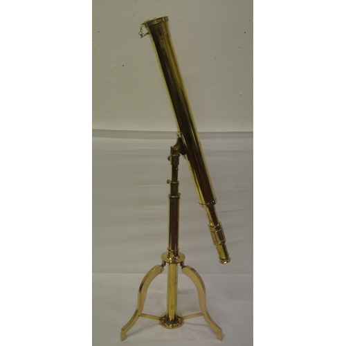 88 - Ornate extending brass telescope on adjustable stand