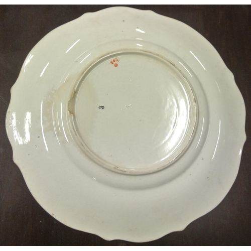 92 - Set of ten Oriental style 'Bird of Paradise' foliate decorated plates with wavy rims