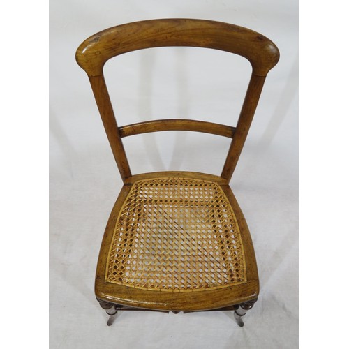 302 - Victorian style occasional chair with wicker seat