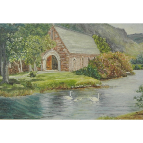 26 - M Larla 'Gougane Barra' oil on board 40x50cm signed