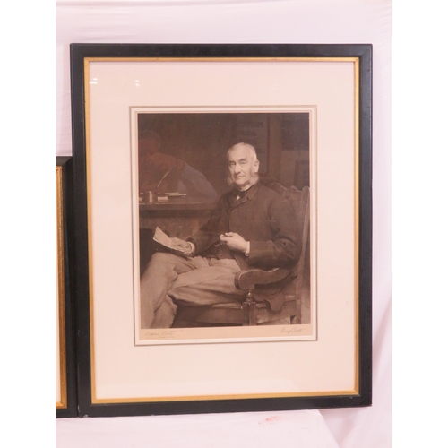 1 - English school 'William Carter seated' mezzotint 50x40cm and 'Portrait of a gentleman' 38x29cm