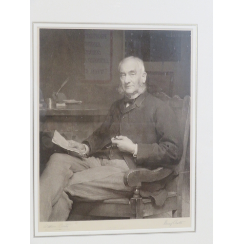 1 - English school 'William Carter seated' mezzotint 50x40cm and 'Portrait of a gentleman' 38x29cm