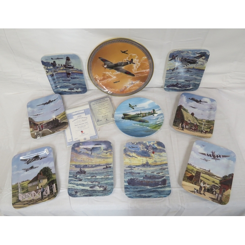 107 - Lot of Davenport 'Longest Day' & 'South Information' commemorative plates, with certificates