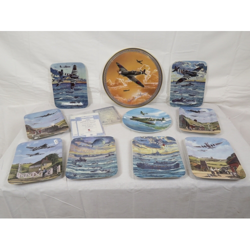 107 - Lot of Davenport 'Longest Day' & 'South Information' commemorative plates, with certificates