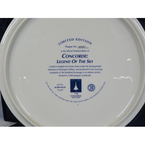 108 - Lot of British Airways 'Concorde, Legend of the Sky' commemorative plate, mug & ephemera