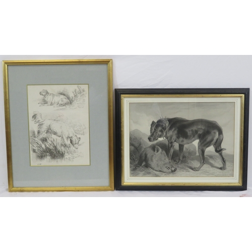 13 - Assorted prints, 'Goat', 'Interior', 'Boars', various sizes