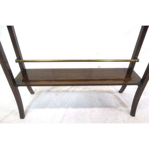 134 - Edwardian inlaid mahogany clothes rack with shaped legs