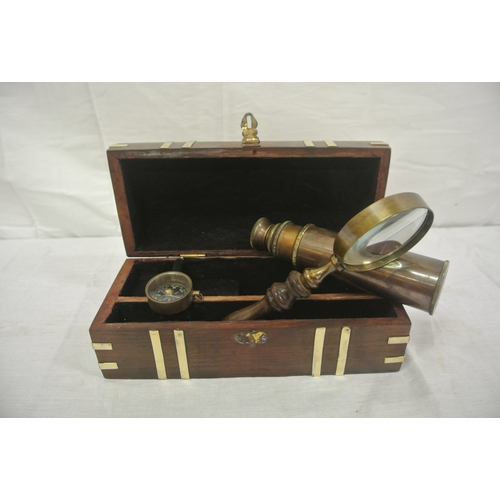 147 - Edwardian design Mariners set in fitted presentation case dox