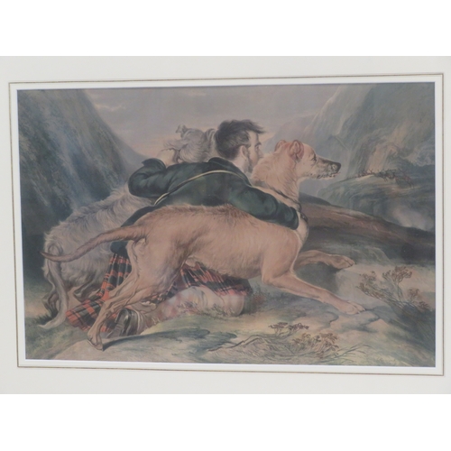 15 - 'Man with dogs' & 'Hunting scene' two prints 40x 60cm & 35x60cm