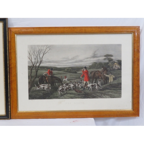 15 - 'Man with dogs' & 'Hunting scene' two prints 40x 60cm & 35x60cm