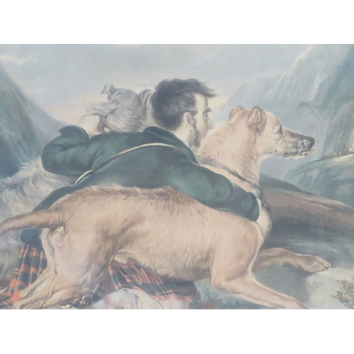 15 - 'Man with dogs' & 'Hunting scene' two prints 40x 60cm & 35x60cm