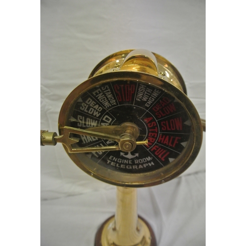 162 - Model Mariners ships telegraph with handles & round base