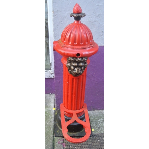 202 - Cast iron water font with acorn finial, & stand