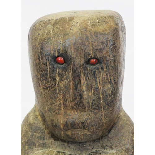 207 - South American carved timber tribal figure on square base