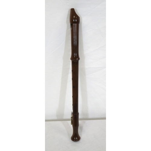 238 - Timber recorder with brass thumbpiece