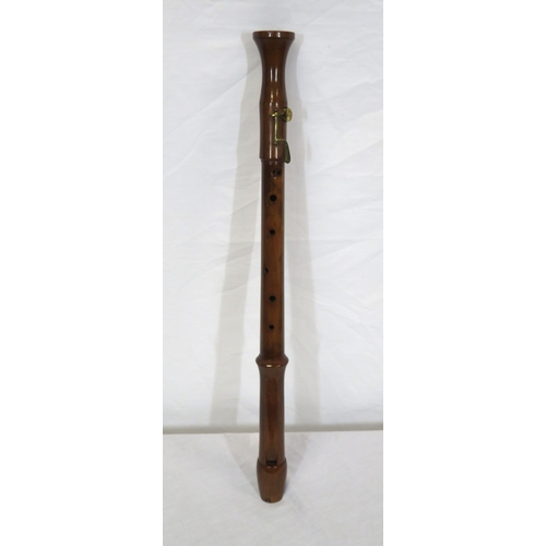 238 - Timber recorder with brass thumbpiece